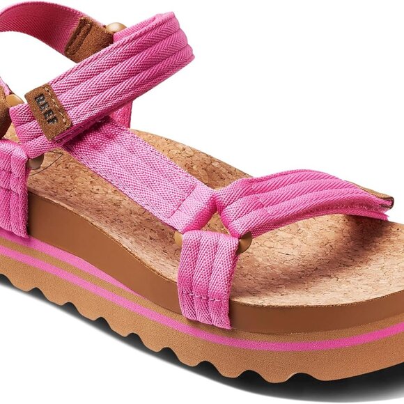 Women's Cushion Rem Hi Platform Sandals Vegan Leather Size 7 Malibu - Picture 1 of 6